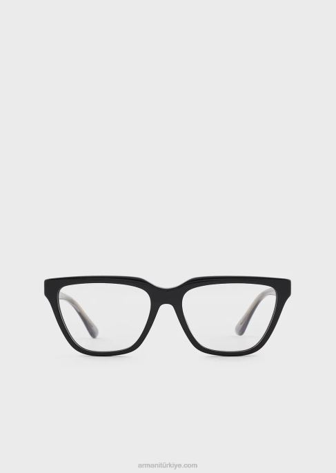kadınlar Armani kedi gözü gözlükleri siyah T8HD916