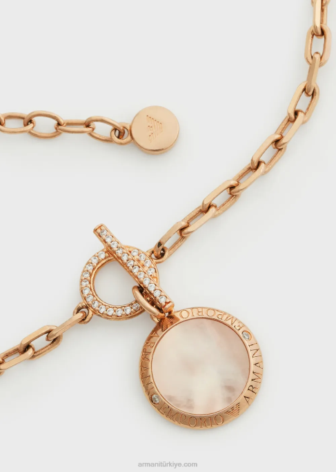kadınlar Armani şeftali sedefli zincir bileklikT8HD787