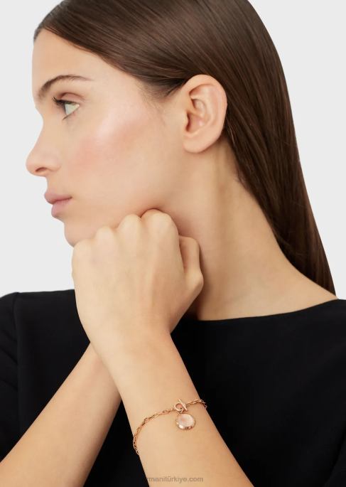 kadınlar Armani şeftali sedefli zincir bileklikT8HD787