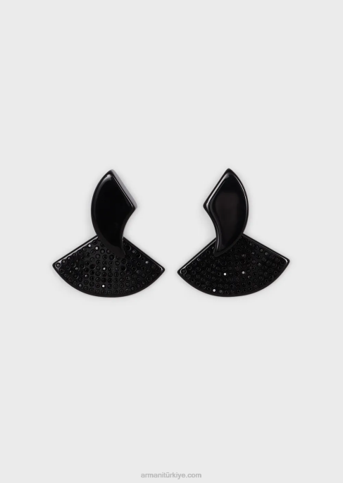 kadınlar Armani swarovski kristalli pleksiglas sallantılı küpelerT8HD813