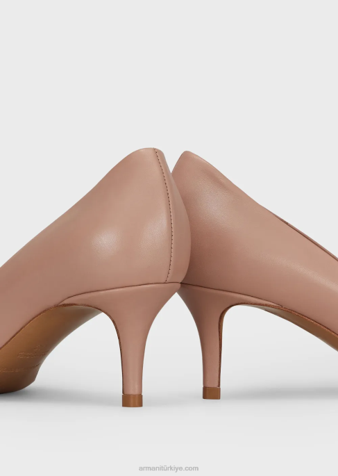 kadınlar Armani ince topuklu deri pompalar çıplak T8HD525