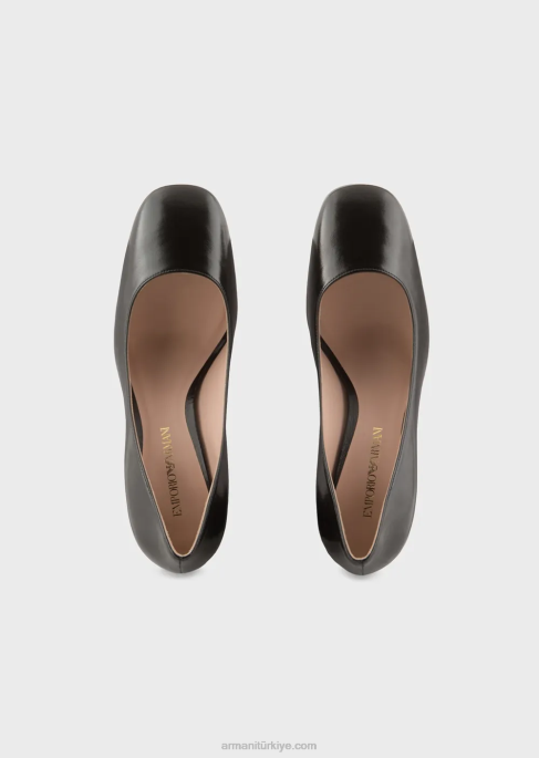 kadınlar Armani rugan mahkeme ayakkabı siyah T8HD517