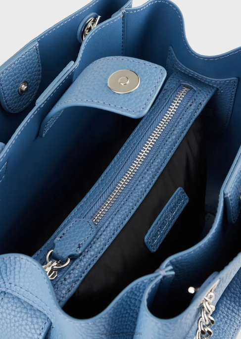 kadınlar Armani kartal tılsımlı palmellato deri görünümlü el çantası kırmızı T8HD728