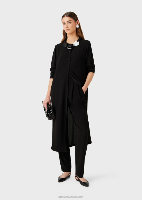 kadınlar Armani Tüm yüzeyi payetli ve omuz askılı saten debriyaj çanta siyah T8HD619