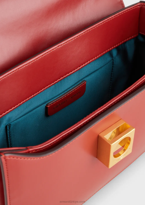 kadınlar Armani deri omuzdan askili çanta kırmızı T8HD631