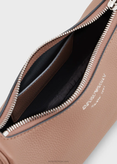 kadınlar Armani geyik desenli baget çanta deve T8HD595