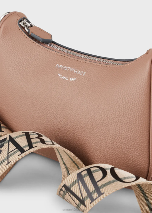 kadınlar Armani geyik desenli baget çanta deve T8HD595