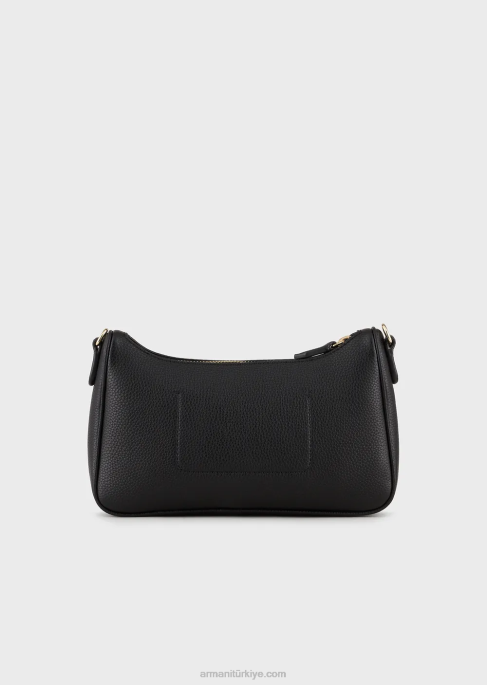kadınlar Armani geyik desenli baget çanta siyah T8HD622