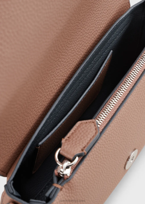 kadınlar Armani geyik desenli mini çanta deve T8HD580