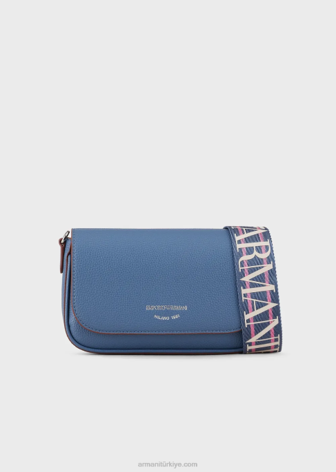 kadınlar Armani geyik desenli mini çanta mavi T8HD581