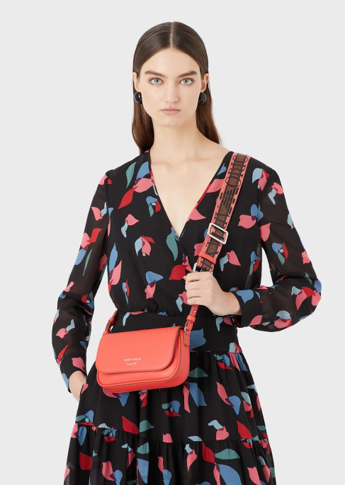 kadınlar Armani geyik desenli mini çanta turuncu T8HD577