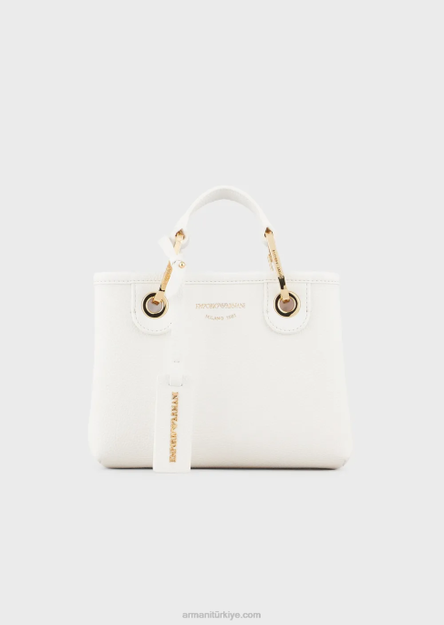 kadınlar Armani geyik desenli myea mini çanta beyaz T8HD607
