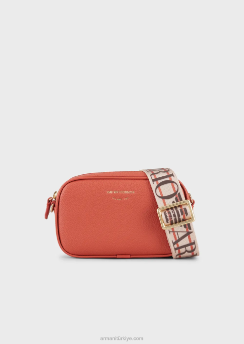 kadınlar Armani omuz askılı geyik baskılı fotoğraf makinesi çantası kahverengi T8HD627