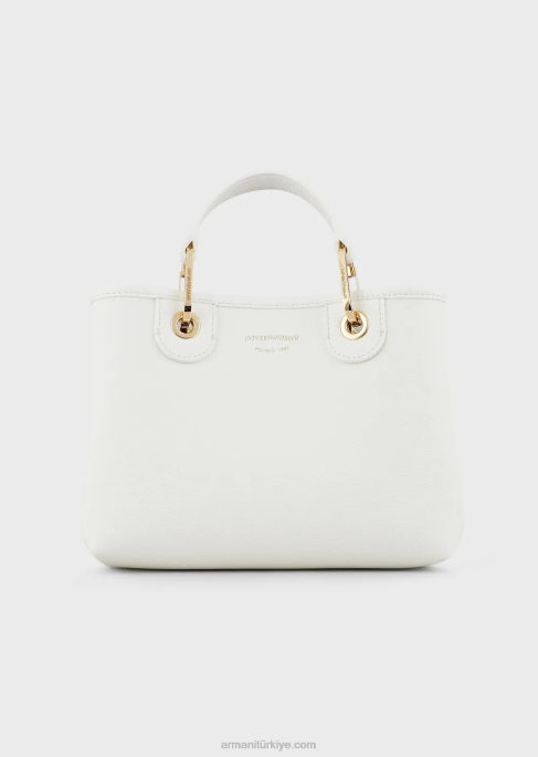 kadınlar Armani geyik desenli myea bag küçük alışveriş çantası beyaz T8HD656