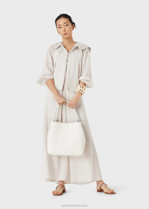 kadınlar Armani geyik desenli myea omuz çantası gri T8HD699