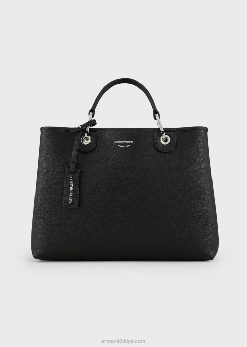 kadınlar Armani geyik desenli orta boy myea alışveriş çantası iki ton T8HD678