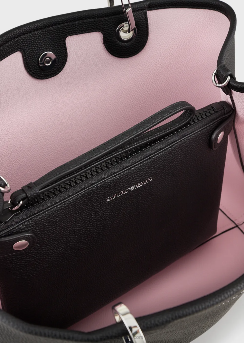 kadınlar Armani geyik desenli orta boy myea alışveriş çantası iki ton T8HD678