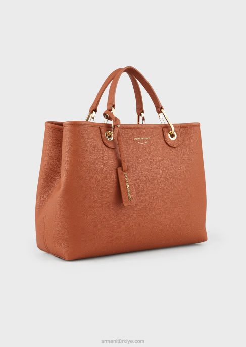 kadınlar Armani geyik desenli orta boy myea alışveriş çantası toz pembe T8HD677