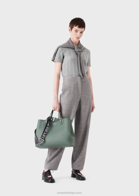 kadınlar Armani geyik desenli orta boy myea alışveriş çantası turuncu T8HD682