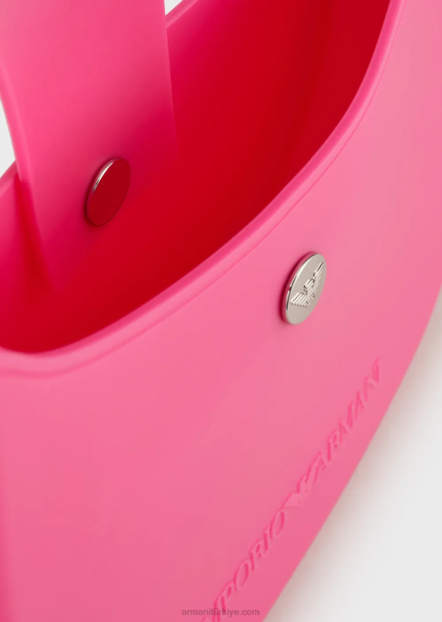 kadınlar Armani geri dönüştürülmüş pvc sakızlı çanta omuzdan askili çanta kırmızı T8HD643