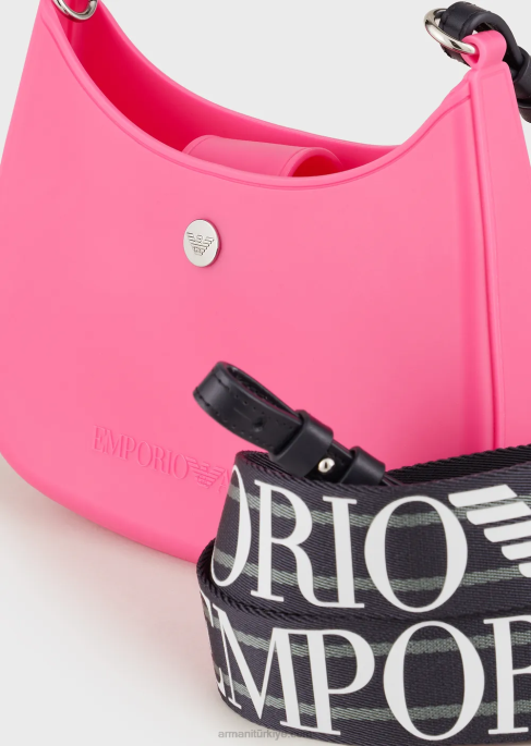 kadınlar Armani geri dönüştürülmüş pvc sakızlı çanta omuzdan askili çanta yeşil T8HD647