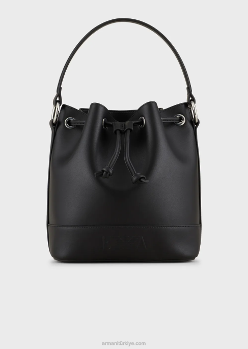 kadınlar Armani omuz askılı kova çantası siyah T8HD740