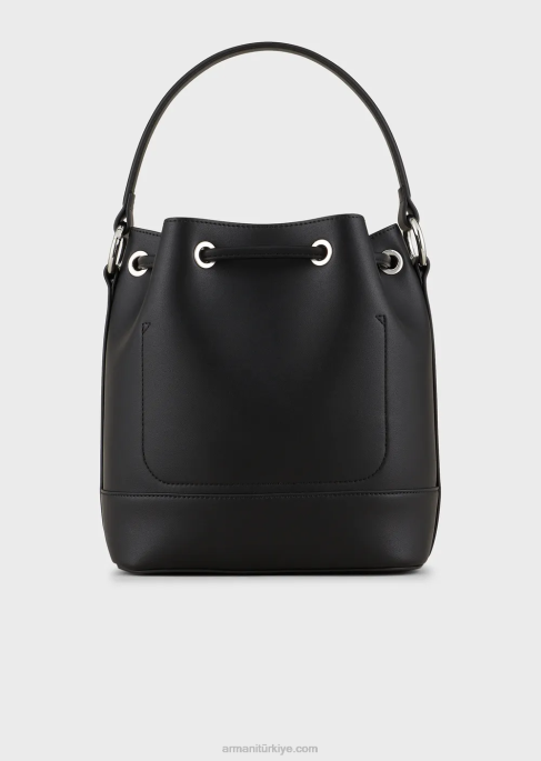 kadınlar Armani omuz askılı kova çantası siyah T8HD740