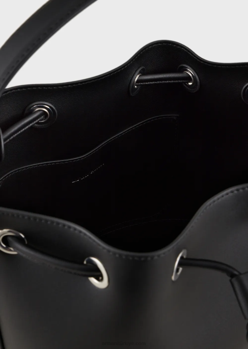 kadınlar Armani omuz askılı kova çantası siyah T8HD740