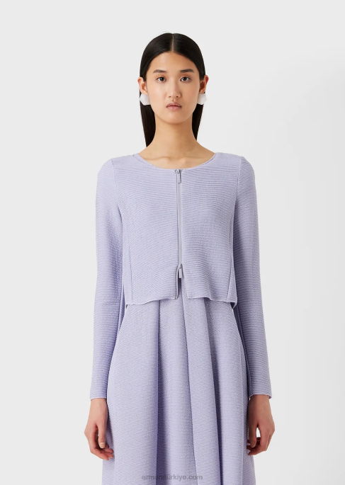 kadınlar Armani jarse fermuarlı bolero lila T8HD53