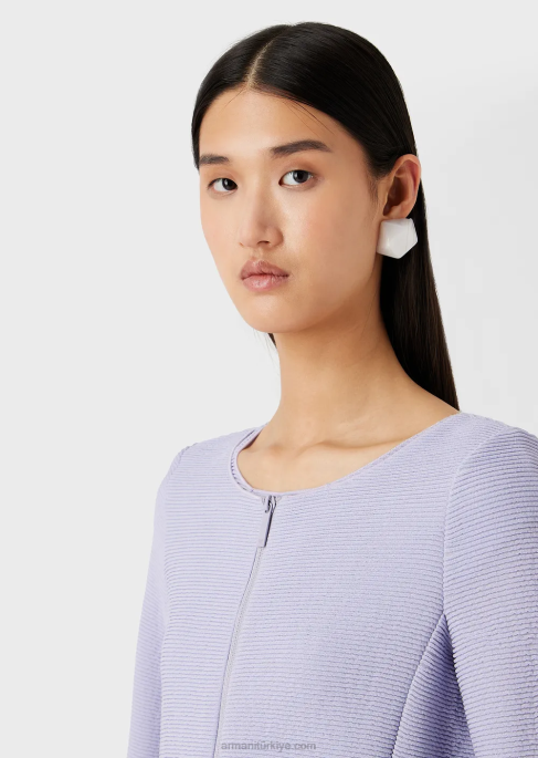 kadınlar Armani jarse fermuarlı bolero lila T8HD53