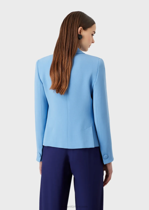 kadınlar Armani yakalı cady krep ceketT8HD40