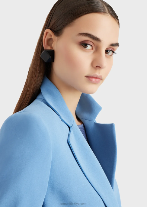 kadınlar Armani yakalı cady krep ceketT8HD40