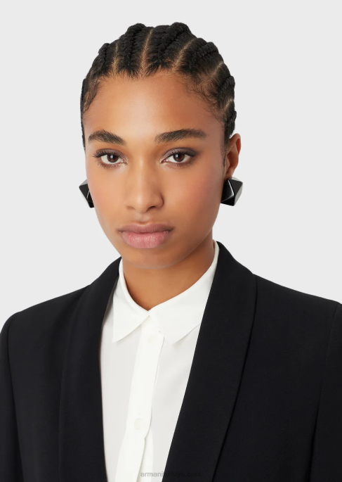 kadınlar Armani envers-saten şal yaka ceket siyah T8HD414