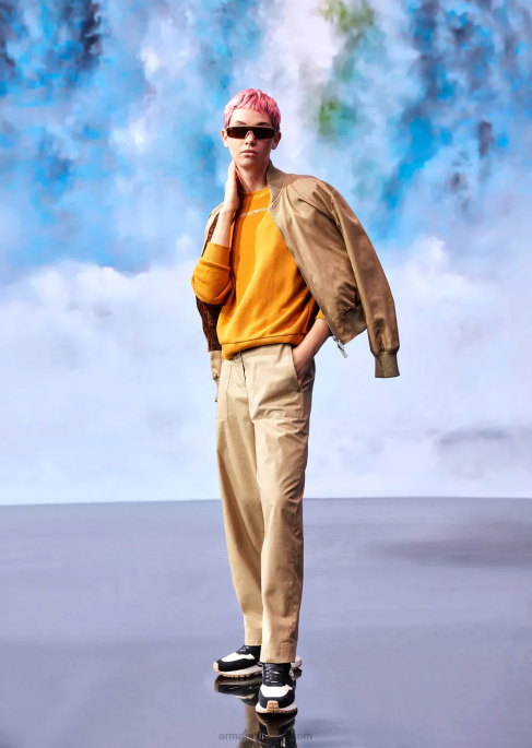 kadınlar Armani sürdürülebilir koleksiyon organik dimi çift taraflı bomber ceketT8HD252