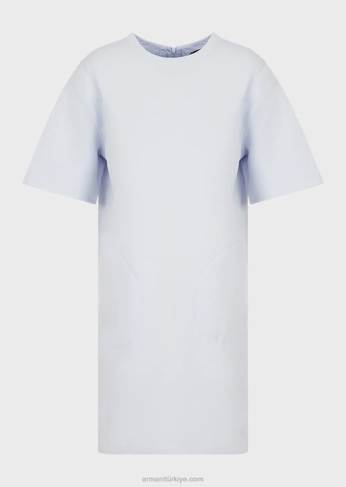 kadınlar Armani çift ​​jarse tişört elbise masmavi T8HD102