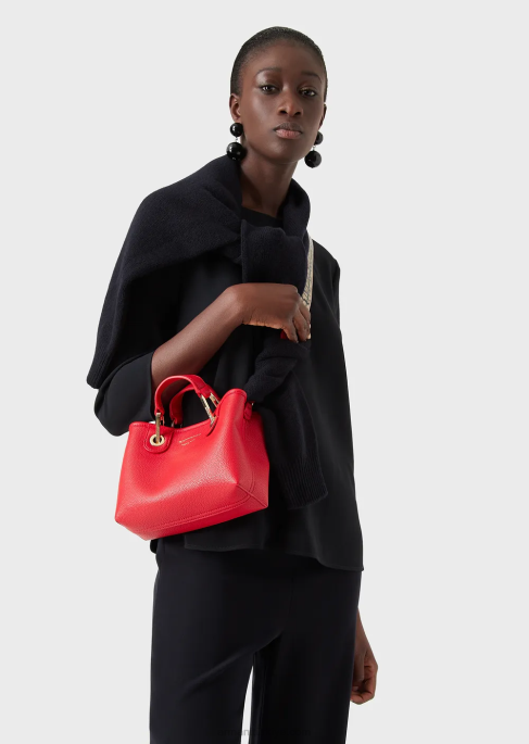 kadınlar Armani 3/4 kollu envers-saten bluz lacivert T8HD388