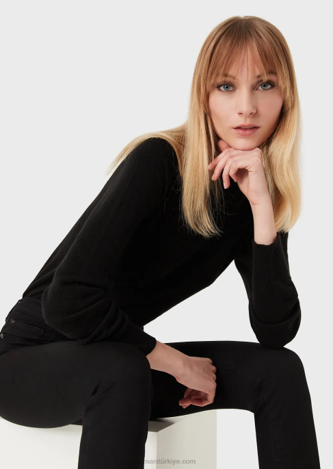 kadınlar Armani j20 yüksek belli, süper dar paça streç kot pantolon siyah T8HD2767