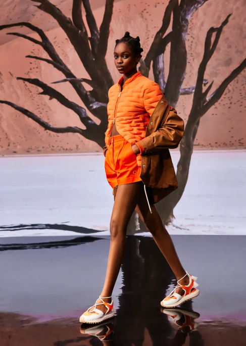 kadınlar Armani dart ile sürdürülebilir koleksiyon organik dimi şort turuncu T8HD298