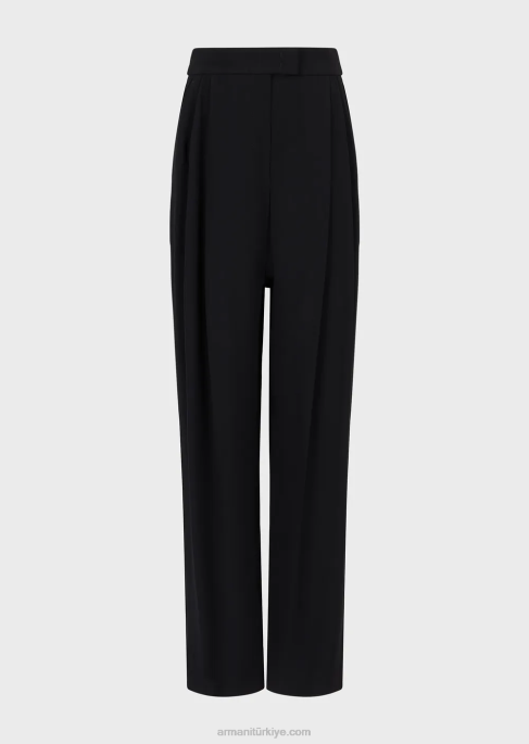 kadınlar Armani pensli envers-saten palazzo pantolon siyah T8HD311