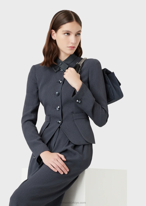 kadınlar Armani sahte galuchat, geniş paçalı pantolonlarT8HD321