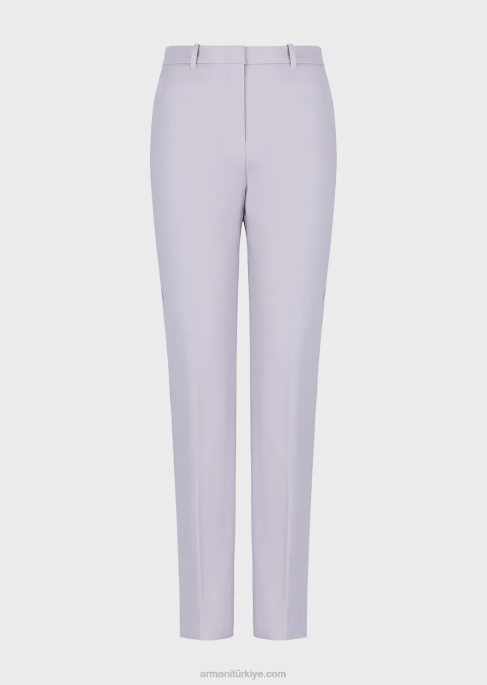 kadınlar Armani streç couture-pamuk ince pantolon lila T8HD292