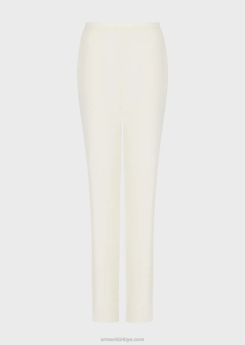 kadınlar Armani teknik-cady sigara pantolonu beyaz T8HD306