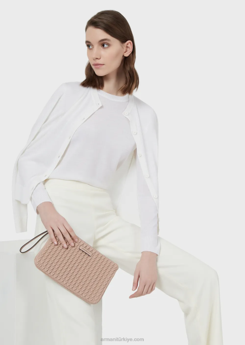 kadınlar Armani tekno cady palazzo pantolon beyaz T8HD303